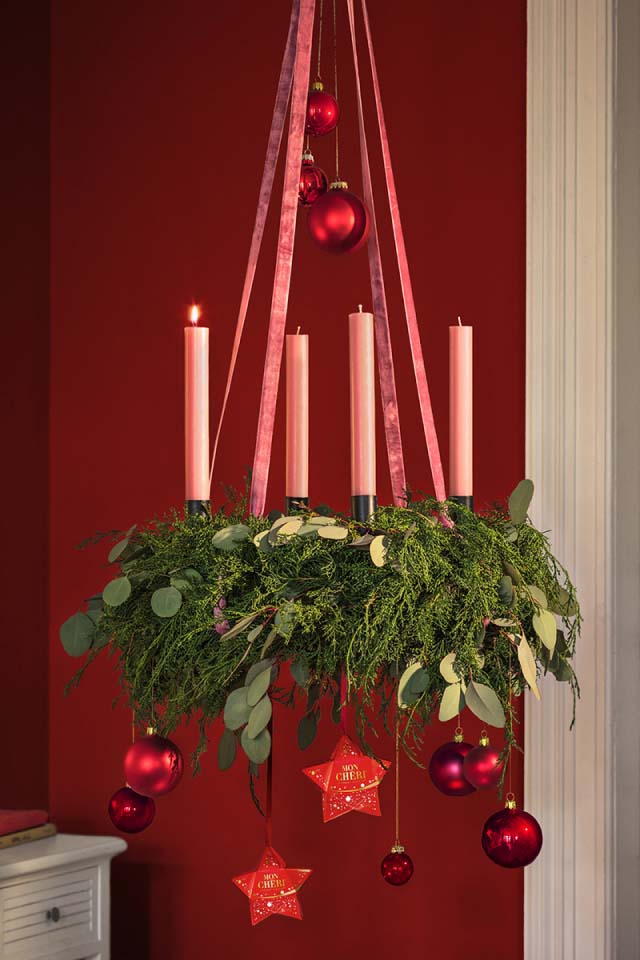 Adventskranz aus Ausstechförmchen