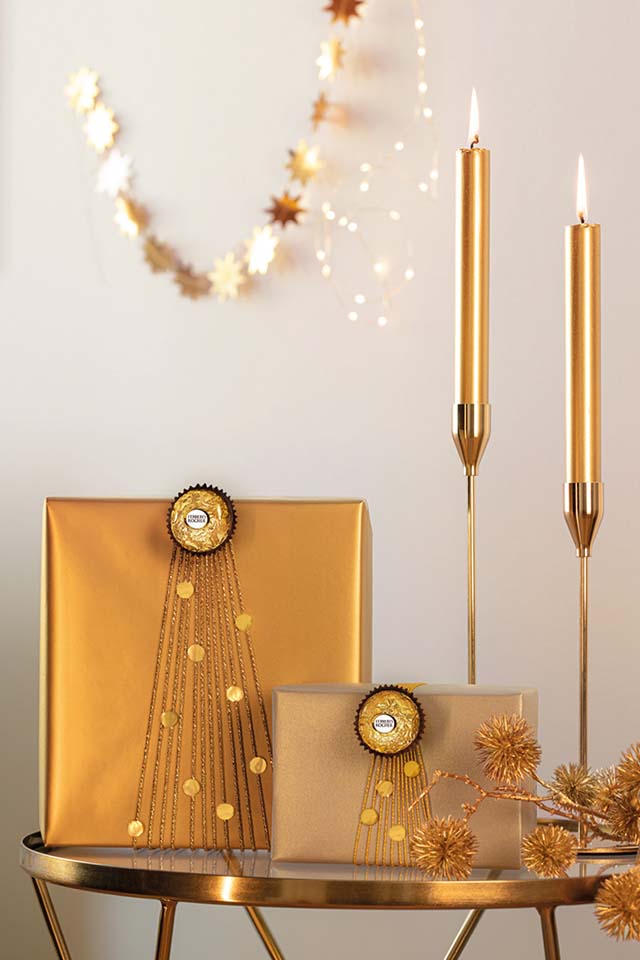 Bäumchen aus Glitzergarn