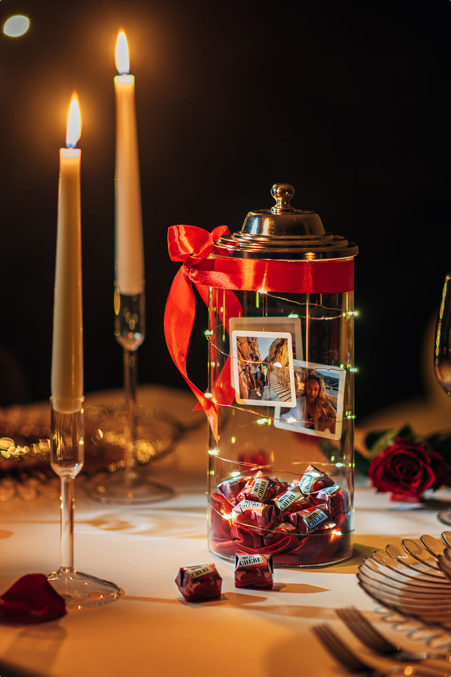 Magisches Erinnerungsbild im Glas