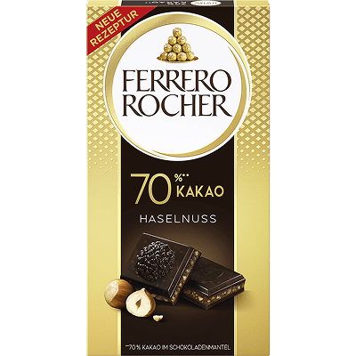 Ferrero Rocher Zartbitter 55% Schokolade mit Haselnuss