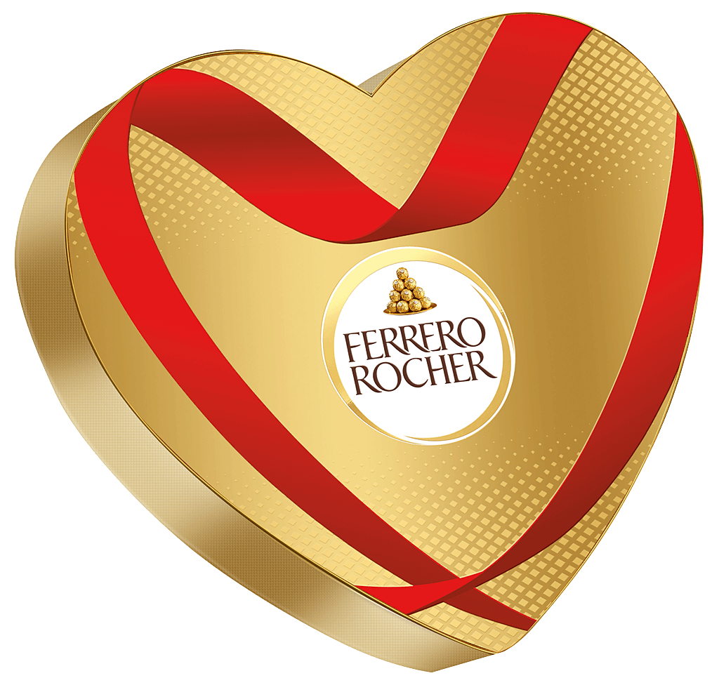 Herzverpackung mit roter Schleife