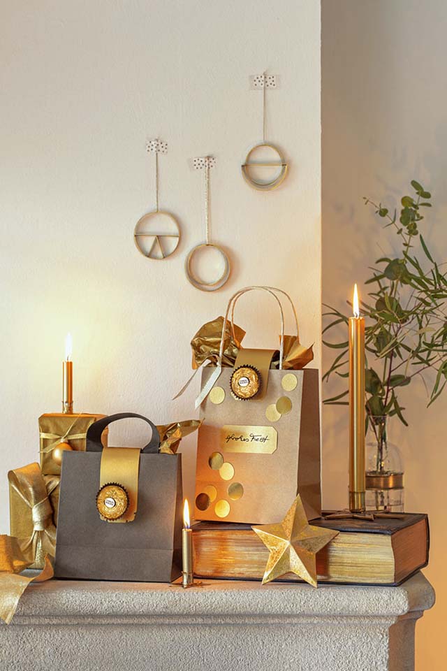 Geschenktaschen aus Papiertüten Geschenktaschen aus Papiertüten